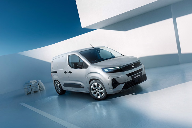 White Vauxhall Combo Van Exterior Front